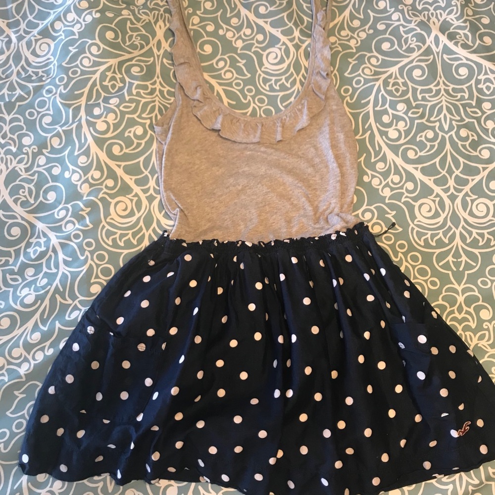 Cute Hollister Spaghetti Strap Polka Dot Dress!